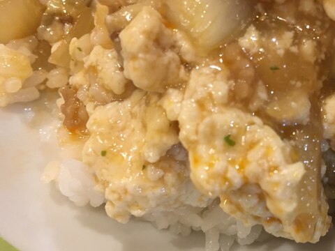 たまねぎ豆腐そぼろどん